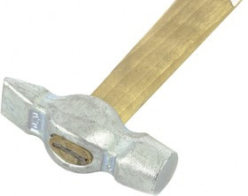 10238, Молоток слесарный, 200 г, круглый боек, деревянная рукоятка