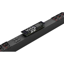 Блок розеток с функцией измерения и управления каждой розеткой серии SNR тип D выход 21*C13/19L и 21*C13L с фиксаторами вход 16A IEC60309 (3P+N+E)