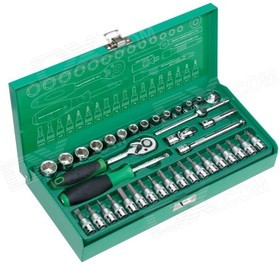 SK-23801M(HW-23801M) Pro'sKit Набор торцевых ключей для авто (1/4",13 головок,18 бит, 38 предметов)