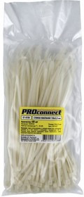 Хомут кабельный 2.5х150 нейл. бел. (уп.100шт) PROCONNECT 57-0150