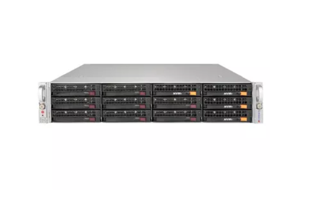 Шасси сервера Supermicro 6028U-E1CNR4T+, до двух процессоров E5-2600v3/v4, DDR4, 12x3,5" HDD SATA, 2x10GBase-T