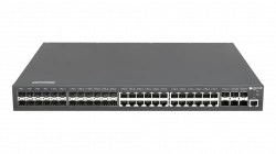 Управляемый коммутатор уровня 3 BDCOM S3900-48M6X, 24x10/100/1000Base-T, 24x100/1000Base-X SFP, 6x1/10GE SFP+, Hot Swap БП 1+1, в комплекте 1x PSU AC