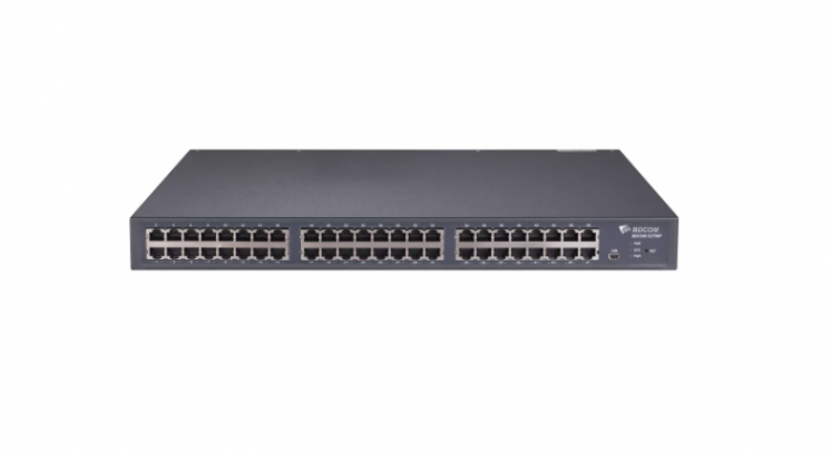 Управляемый PoE коммутатор уровня 3 BDCOM S3756P, 48x 10/100/1000BaseT PoE 802.3af/at до 740W, 8x 1/10GE SFP+, Hot Swap БП AC/DС 1+1 (не в комплекте)