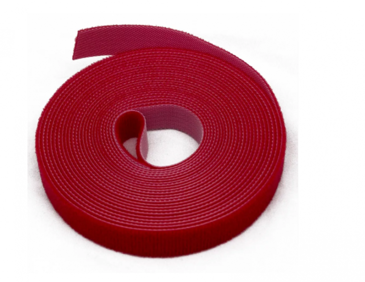 Лента (липучка) в рулоне, ширина 16 мм, длина 5 м, красная