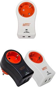 MS-USB (521569), Фильтр-розетка сетевая с 2мя USB (белая)