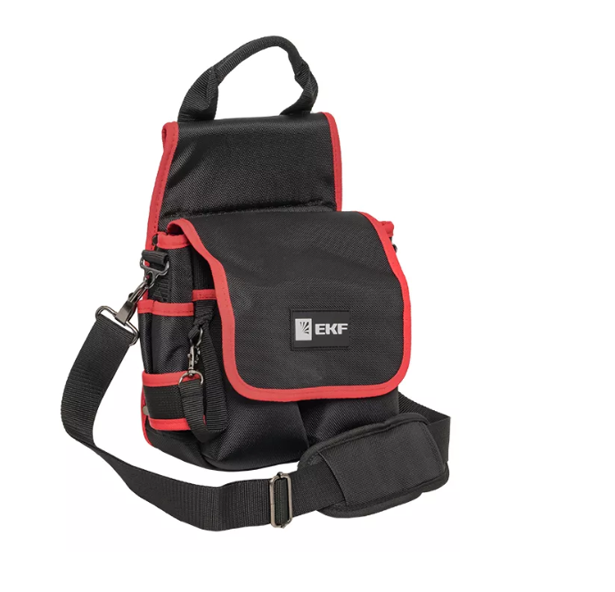 Сумка монтажника поясная с крышкой и ремнем С-14 EKF Professional