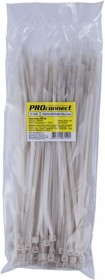 Хомут кабельный 3.6х200 нейл. бел. (уп.100шт) PROCONNECT 57-0200