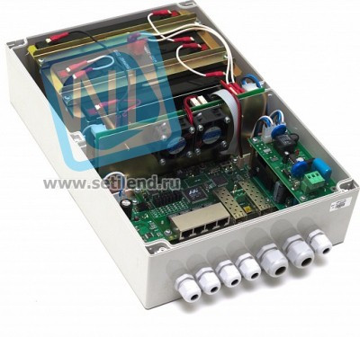 Уличный управляемый PoE коммутатор TFORTIS PSW-2G 4F 4FE PoE +2 GB SFP порта, питание 220В, IP66 c системой бесперебойного питания