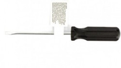 13201, Отвертка SL3х75 мм, углеродистая сталь, черная пластиковая рукоятка