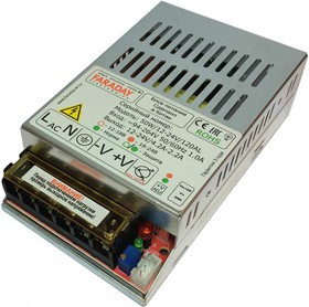 50W/12-24V/120AL, Блок питания с регулируемым напряжением, 12-24В,4.2-2.2А,50Вт