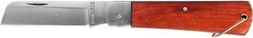 78998, Нож складной, 200 мм, прямое лезвие, деревянная ручка