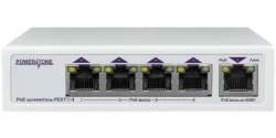 PoE коммутатор/удлинитель интерфейса Ethernet 10/100/1000Mbs PEXT 1/4. 4 PoE выхода, 1 PoE вход, совм. с 802.3af/at, до -40С