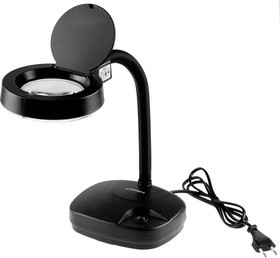 40531, Лупа STAYER "PROFESSIONAL" с подсветкой на гибком штативе, 3-х/8-и кратная, питание от сети 220В