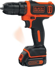 Дрель-шуруповерт BLACK & DECKER BDCDD12K1B-QW 10.8в 0-550об/мин 12.5/26Нм 2li-ion 1.5Ач кейс