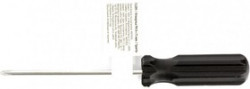 13209, Отвертка PH0х75 мм, углеродистая сталь, черная пластиковая рукоятка