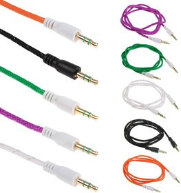 PL1004, Кабель соединительный Pro Legend, 3.5" Jack (M) - 3.5" Jack (M) текстильная оплетка, красный, 1м.