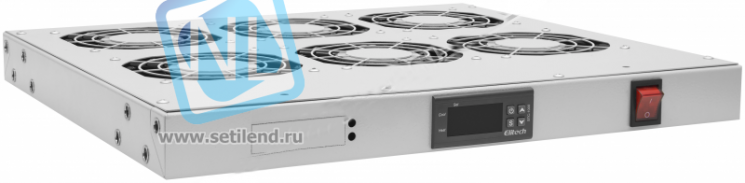 Модуль вентиляторный 19", 6 вентиляторов, регулируемая глубина 460-830мм, с цифровым терморегулятором