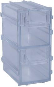 К3, Ячейки, прозрачный корпус, прозрачный лоток, 49х82х100мм