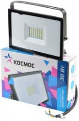 КОСМОС K_PR5_LED_30 светодиодный, 30Вт, 6500К, IP65 черный, Прожектор