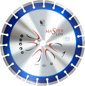 Круг алмазный DIAM Ф230x22мм Master Line 2.4x10мм Ф230х2.4х22мм сегментный по железобетону