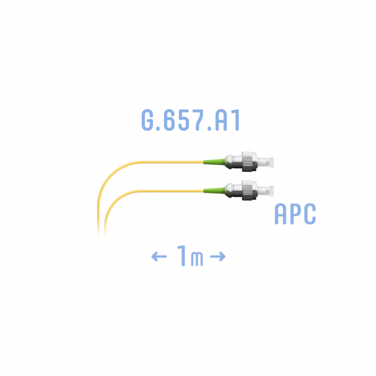 Шнур монтажный оптический FC/APC SM G.657.A1 1 метр