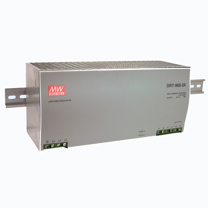 DRT-960P-24 Блок питания на DIN-рейку, 24В, 40А, 960Вт Mean Well