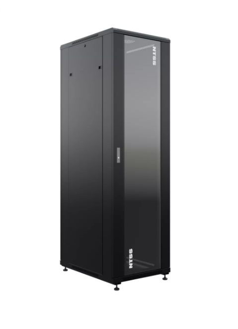 19" серверный шкаф ПРОЦОД 48U 800х1200 мм, передняя дверь перфорация, задние двери двойная перф., регулируемые опоры, RAL 9005