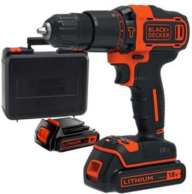 Дрель-шуруповерт BLACK & DECKER BDCHD18KB-XK 18В, 0-360/0-1400 об/мин, 2 Li-Ion акк. 1.5Ач, кейс