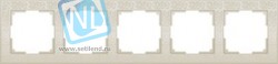 WL05-Frame-05-ivory /Рамка на 5 постов (слоновая кость)
