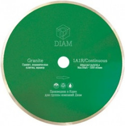 Круг алмазный DIAM Ф350x32/25.4мм 1A1R GRANITE 2.0x7мм Ф350х2х25.4мм сплошной по граниту