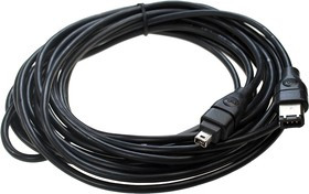 XYC093 5 M BLACK, Кабель IEEE 1394 "fire wire" 4pin/6pin 5м