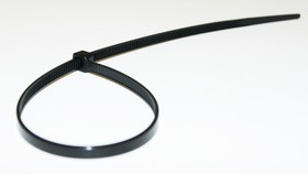 ALT-250M-B, Стяжка неоткрывающаяся с фиксатором 3.6х250мм, черная (уп. 100 шт.)