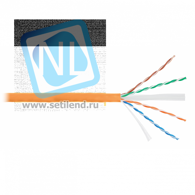 Кабель NIKOLAN F/FTP 4 пары, Кат.6 (Класс E), тест по ISO/IEC, 250МГц, одножильный, BC (чистая медь), 23AWG (0,57мм), внутренний, LSZH нг(А)-HFLTx