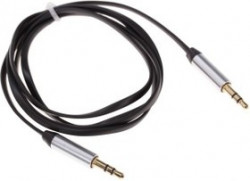 PL1016, Кабель 3.5" Jack (M) - 3.5" Jack (M) плоский, 1м, черный