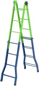 97891, Лестница - стремянка-трансформер, 121см.-44см./ 194см-394см., Россия