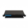 Оптический кросс NIKOMAX 19" Premium Line, 1U, укомплектованный на 8 портов SC/UPC (8 одинарных SC/UPC адаптеров) SM 9/125 OS2, выдвижной