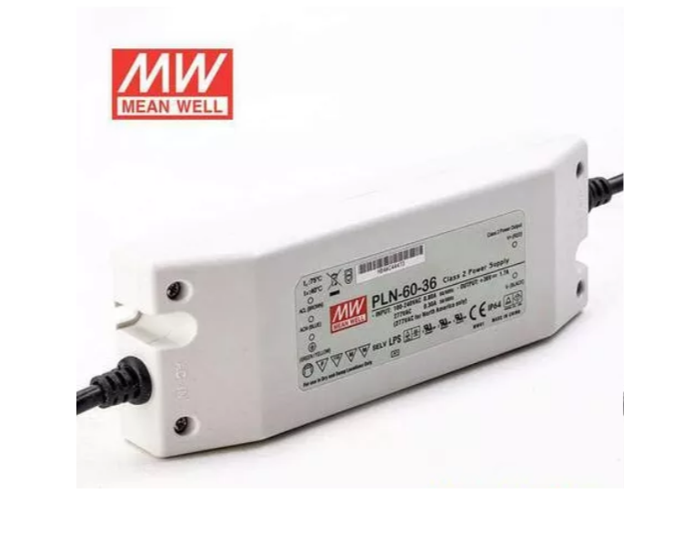 PLN-60-36 Блок питания для светодиодного освещения 36В, 1,72А, 62Вт Mean Well