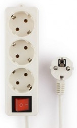 2006286, Удлинитель Гарнизон 3 евророзетки с выключателем и заземлением, допустимый ток 16А, длина 3м.