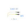 Шнур монтажный оптический FC/APC SM G.657.A1 2 метра