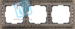 WL07-Frame-03/Рамка на 3 поста (бронза)