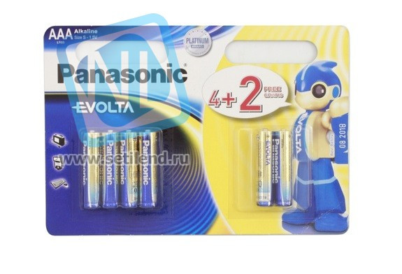 Panasonic EVOLTA LR6EGE/6BW 4+2F LR6 4+2шт BL6, Элемент питания (упаковка из 6)