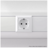 Розетка 1-м 2мод. Avanti"Белое облако" 16А IP20 2P+E защ. шторки бел. DKC 4400002