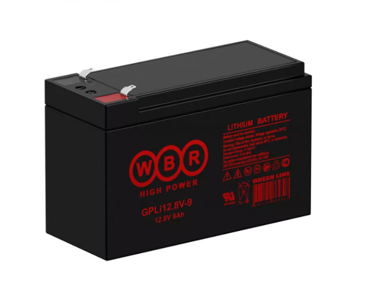 Литий-железо-фосфатный (LiFePO) аккумулятор WBR GPLi 12.8V-9
