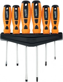 11782, Набор отверток "Point", CrV, двухкомпонентные рукоятки, 6 шт.