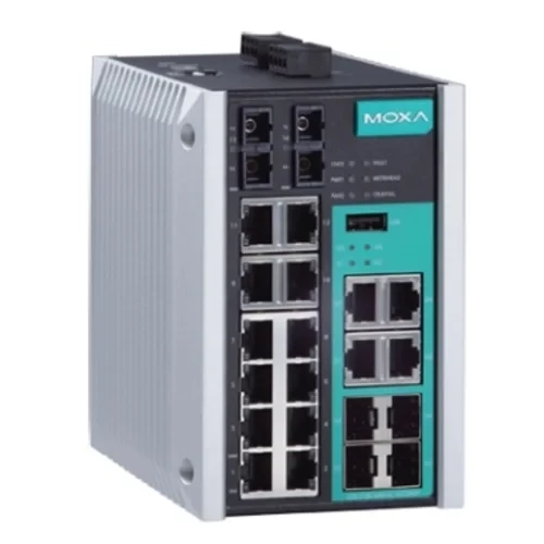 Управляемый коммутатор Gigabit Ethernet c портами 12 x 10/100BaseTX, 4 x 10/100/1000BaseT(X) или 100/1000BaseSFP, 2 x 100BaseFX (одномод, разъем SC)