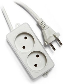 2006291, Удлинитель Гарнизон 2 розетки, допустимый ток 10А, длина 2м.