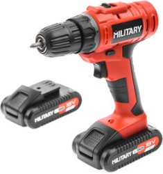 Аккум.дрель MILITARY CD18Li 18В 2х1.3Ач 10мм 0-350/0-1250 об/мин 28Нм в кейсе