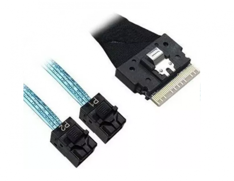 Кабель SlimLimeSAS x8 - 2x HDmSAS 1м, внутренний