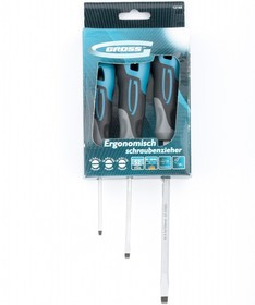 12165, Набор отвёрток SL3 шт., S2, трехкомпонентная рукоятка