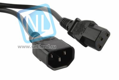 Кабель питания системный блок-монитор, 1.8 м С13-С14, 6 А, с заземлением